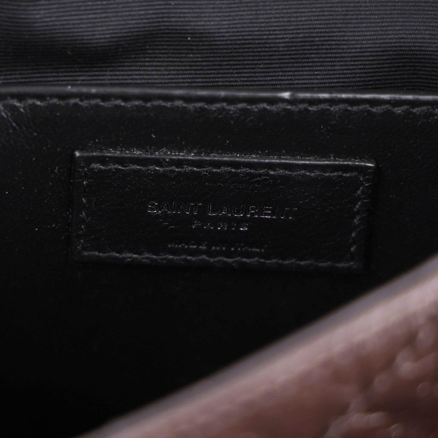 Saint Laurent Crinkled Lambskin Matelasse Monogram Baby Niki Chain Satchel Chocolate 6 of 11