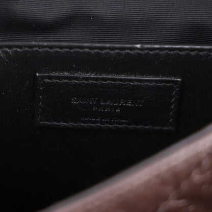 Saint Laurent Crinkled Lambskin Matelasse Monogram Baby Niki Chain Satchel Chocolate 6 of 11
