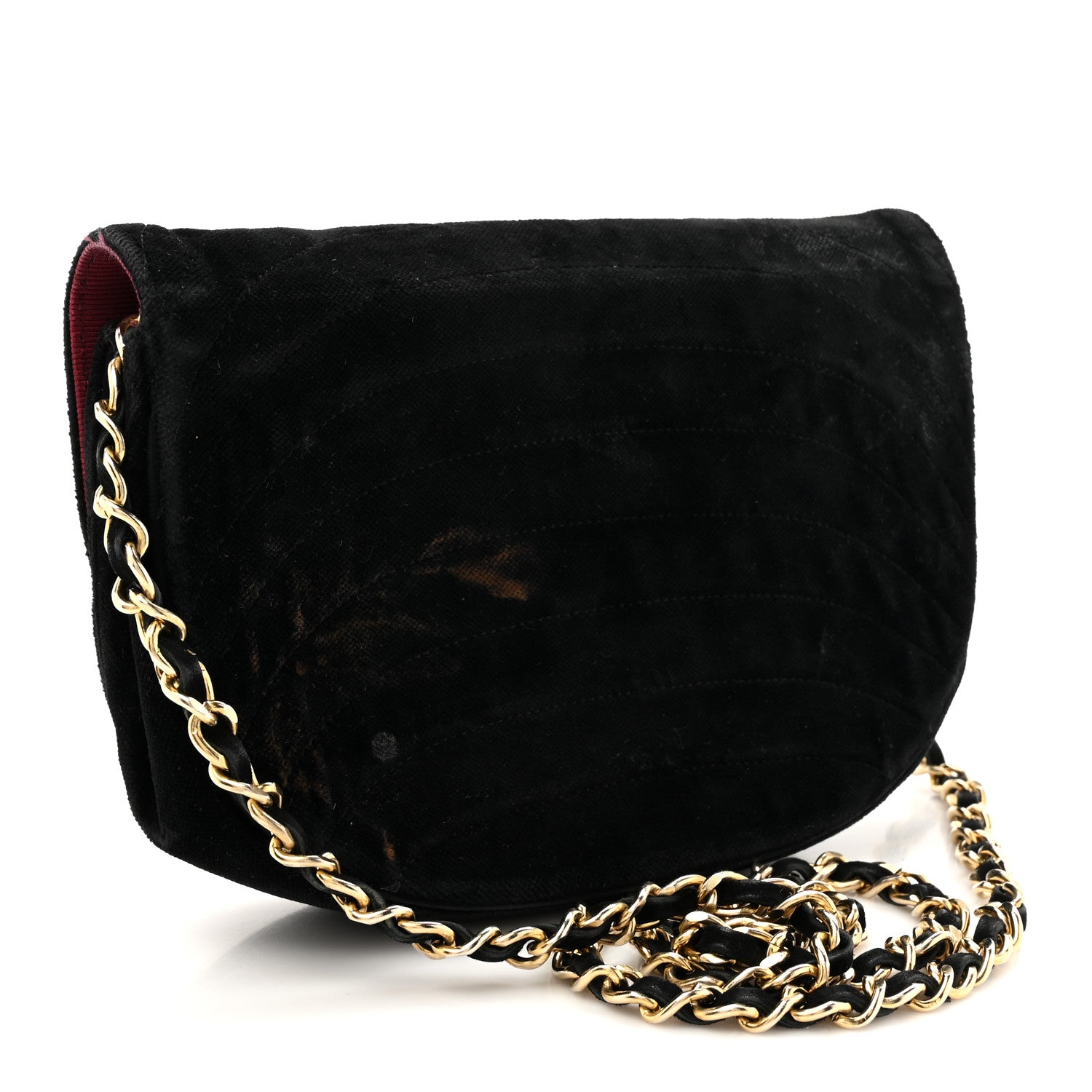 Chanel Velvet Horizontal Quilted Small Single Flap Black 3 of 17