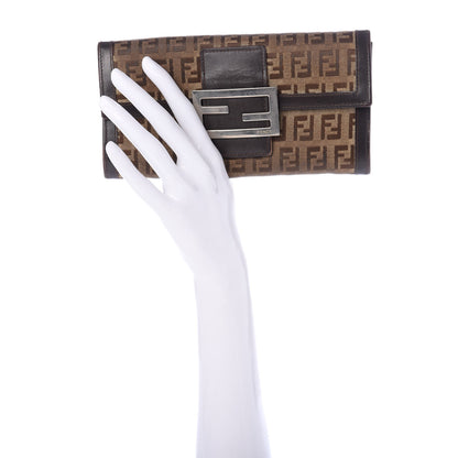 Fendi Zucchino Forever Continental Wallet Brown 2 of 11