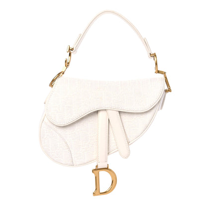 Christian Dior Oblique Mini Saddle Bag White 1 of 11