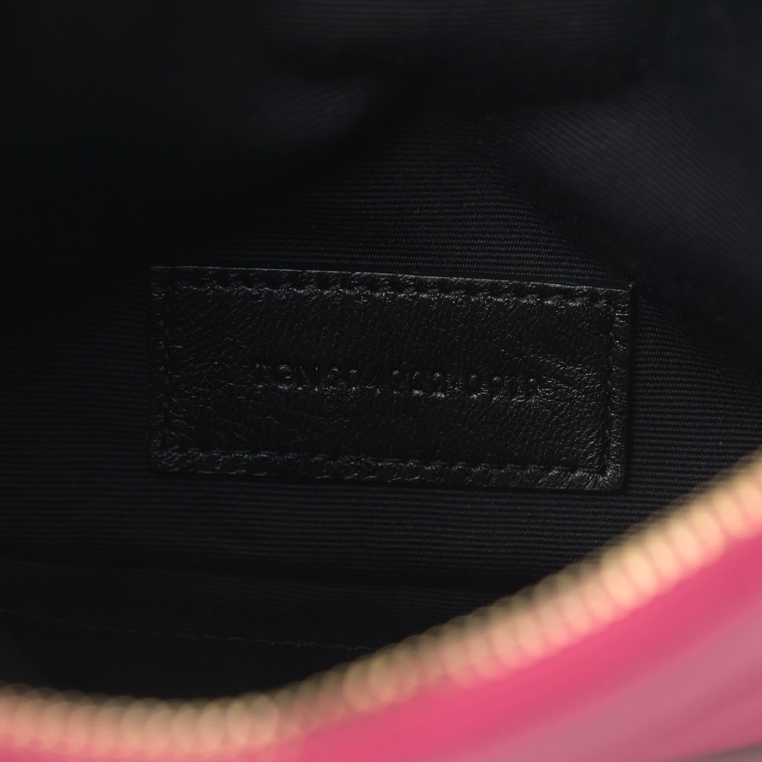 Saint Laurent Grain De Poudre Chevron Monogram Bill Pouch Bright Pink 7 of 8