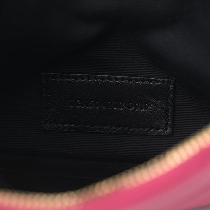 Saint Laurent Grain De Poudre Chevron Monogram Bill Pouch Bright Pink 7 of 8