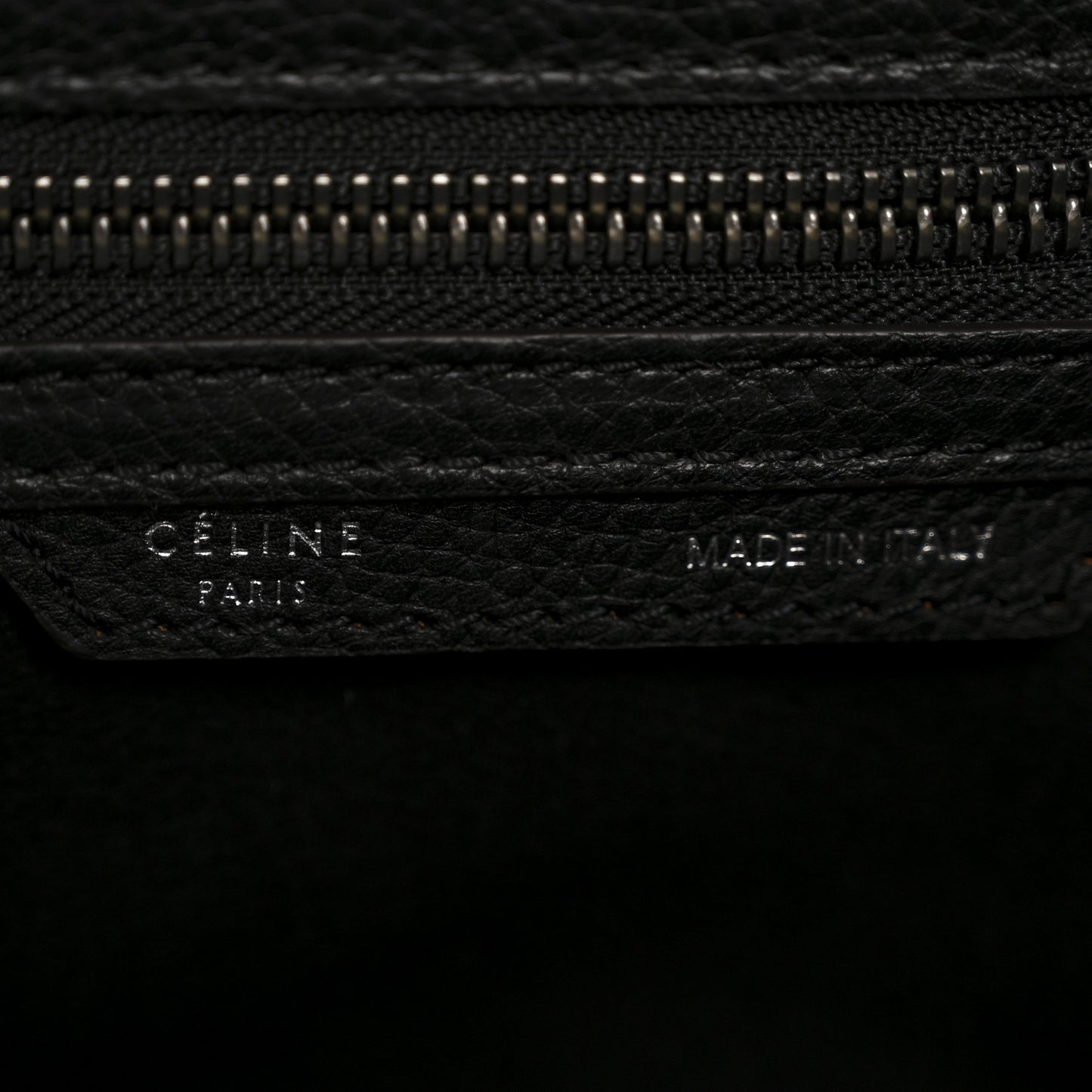 Drummed Calfskin Mini Luggage Black