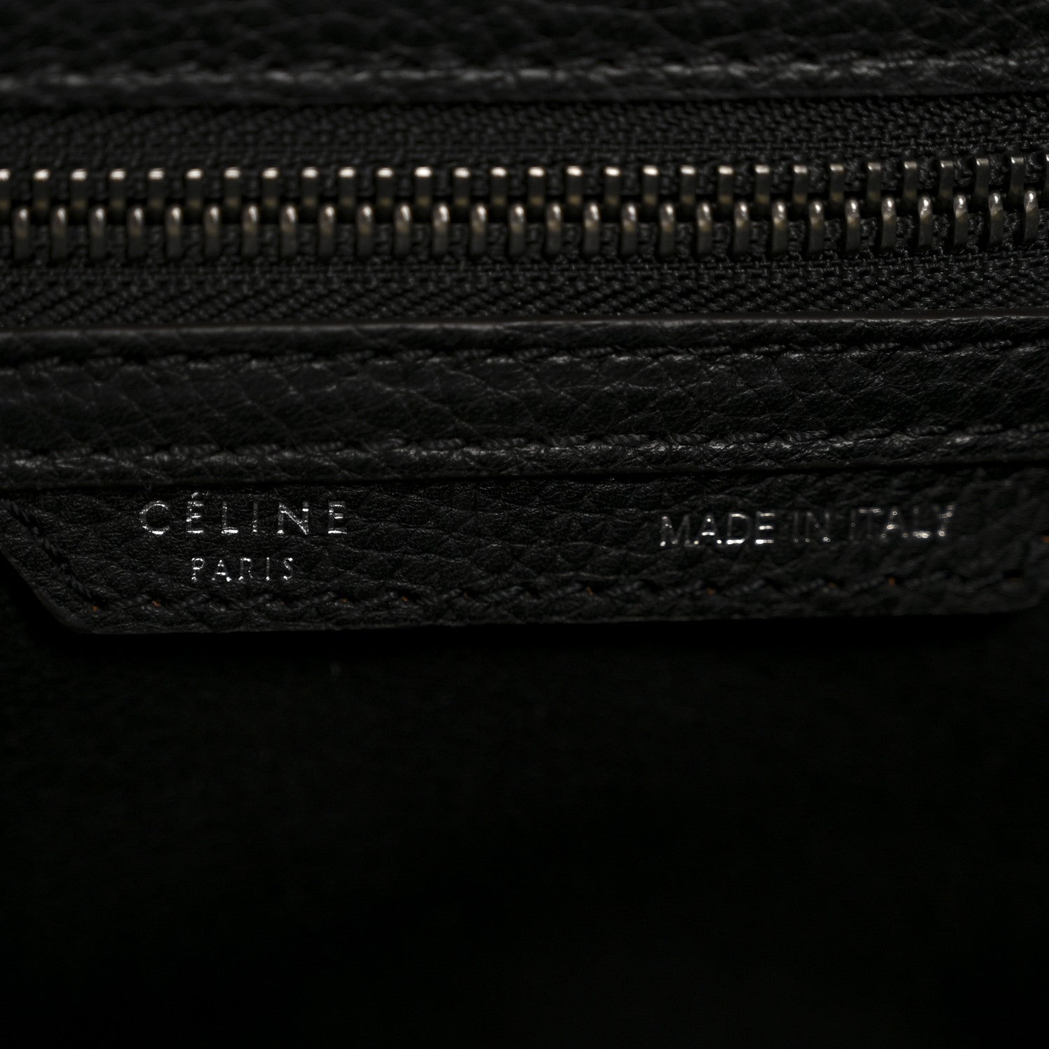Celine Drummed Calfskin Mini Luggage Black 6 of 11