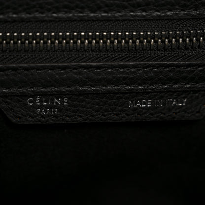 Celine Drummed Calfskin Mini Luggage Black 6 of 11