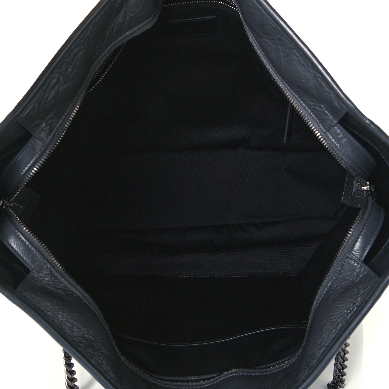 Saint Laurent Crinkled Calfskin Matelasse Monogram Large Niki Shopping Tote Bag Grey 5 of 10