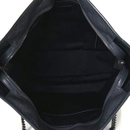 Saint Laurent Crinkled Calfskin Matelasse Monogram Large Niki Shopping Tote Bag Grey 5 of 10