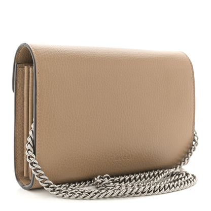 Gucci Dollar Calfskin Crystal Mini Dionysus Chain Wallet Natural Tan Black Diamond 3 of 10