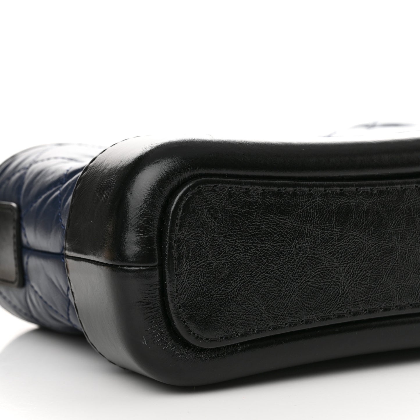 Aged Calfskin Quilted Small Gabrielle Hobo Navy Black