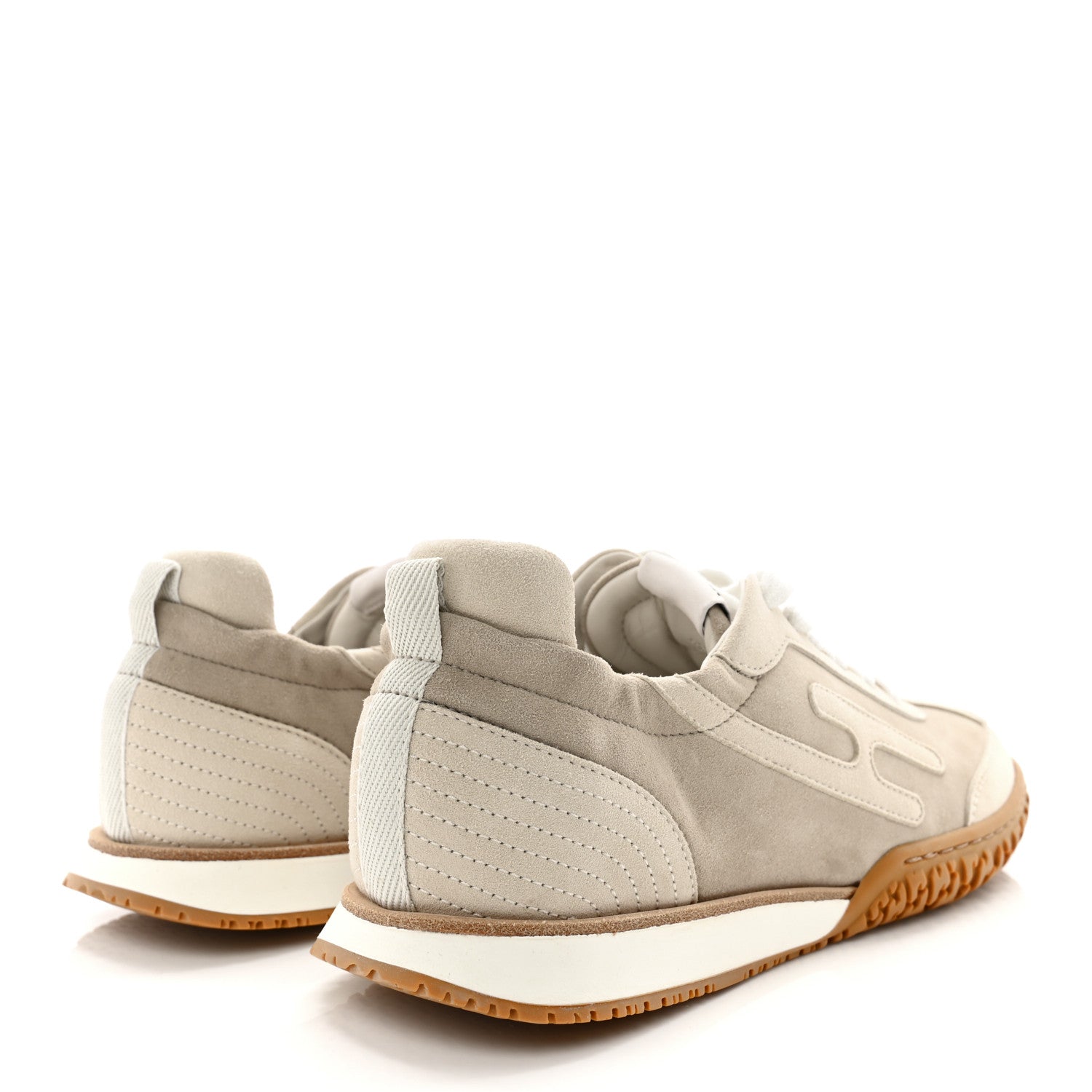 Hermes Suede Goatskin Jet Sneakers 36 Beige Esquisse Glaise 4 of 7