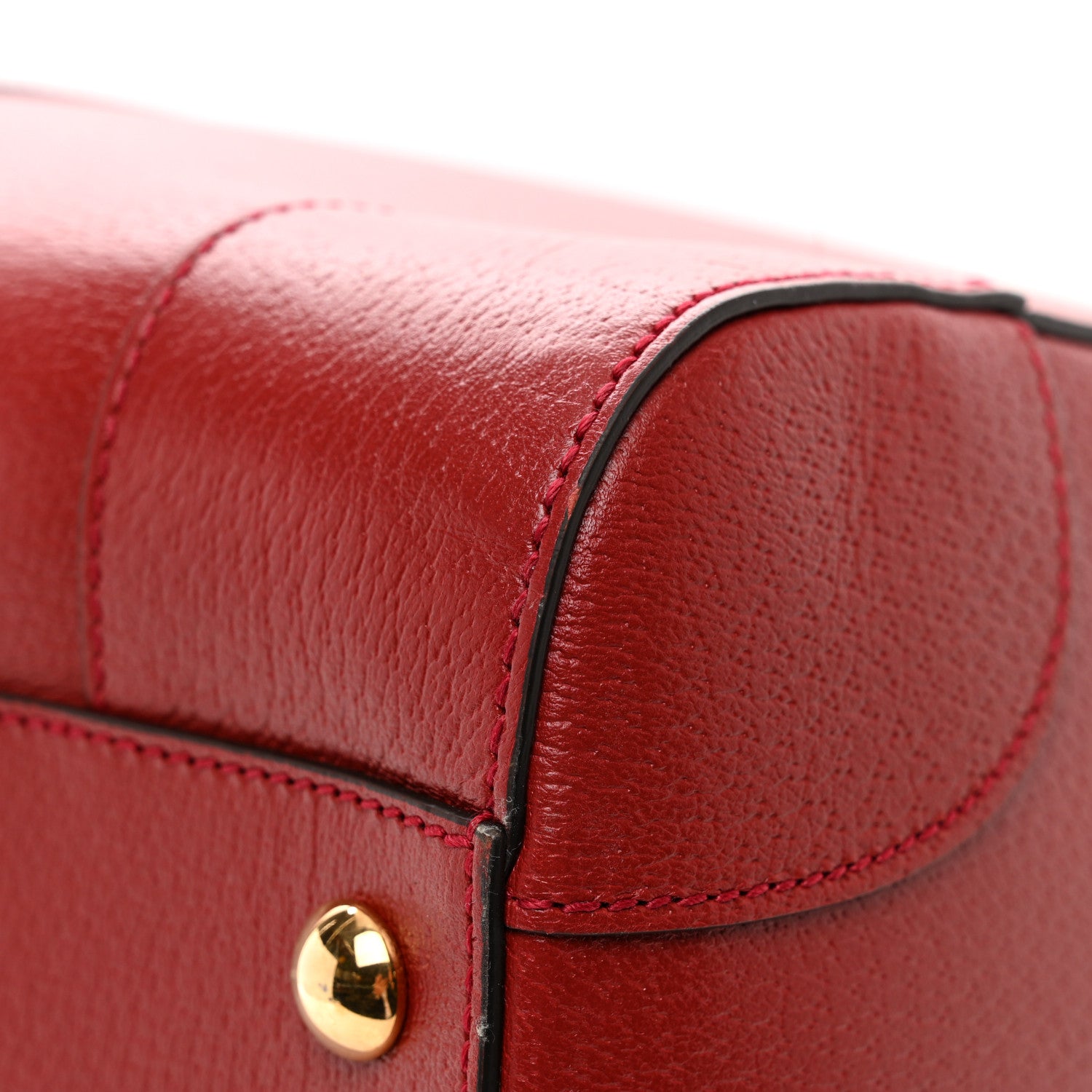 Gucci Textured Dollar Calfskin Web Large Duffle Bag Red 9 of 10