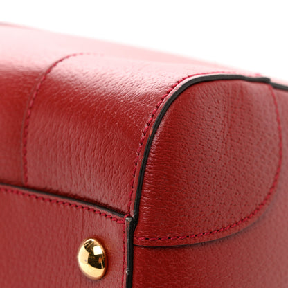 Gucci Textured Dollar Calfskin Web Large Duffle Bag Red 9 of 10