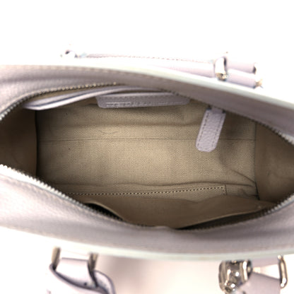 Alexander McQueen Pebbled Calfskin Mini Skull Padlock Zip Around Tote Lavender 5 of 11