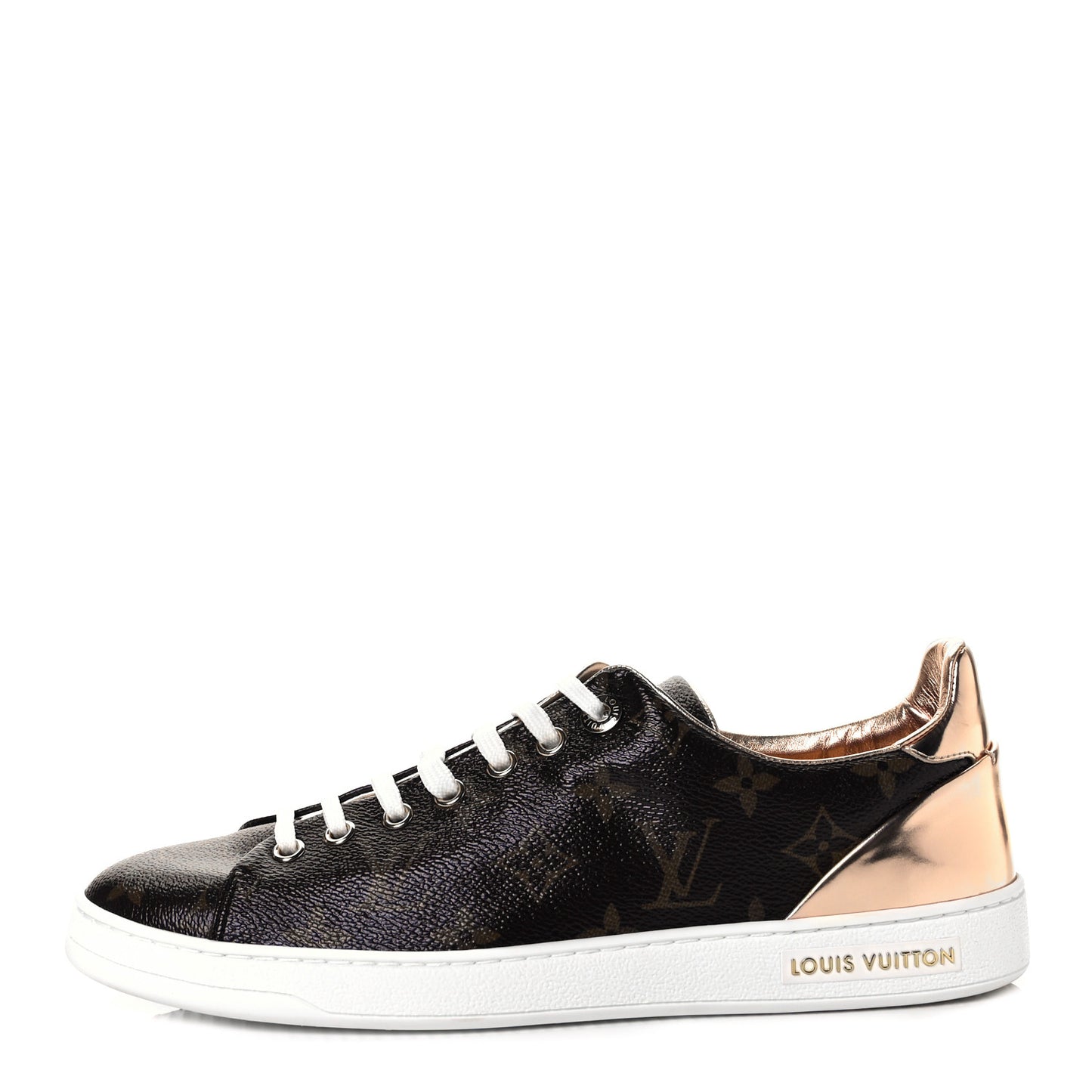 Patent Monogram Frontrow Sneakers 39.5 Rose Gold