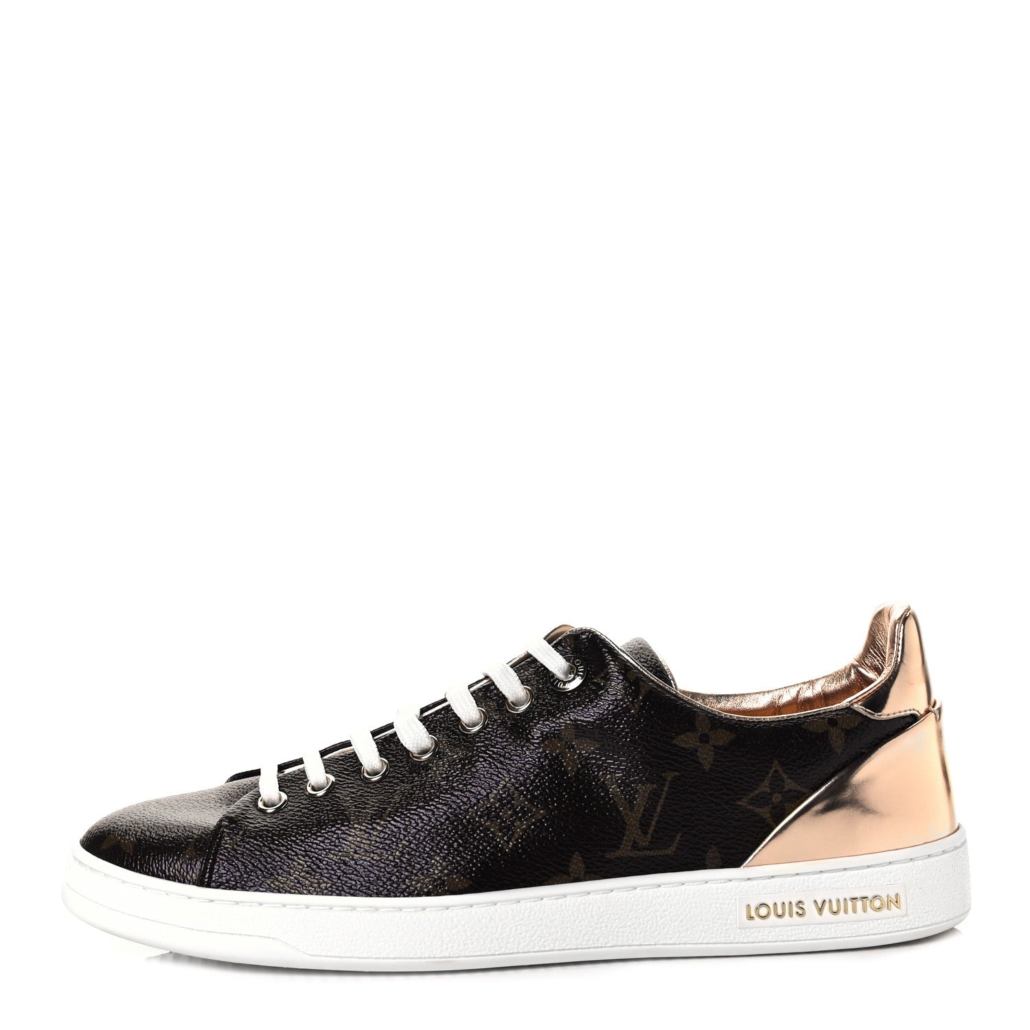 Louis Vuitton Patent Monogram Frontrow Sneakers 39.5 Rose Gold 1 of 9