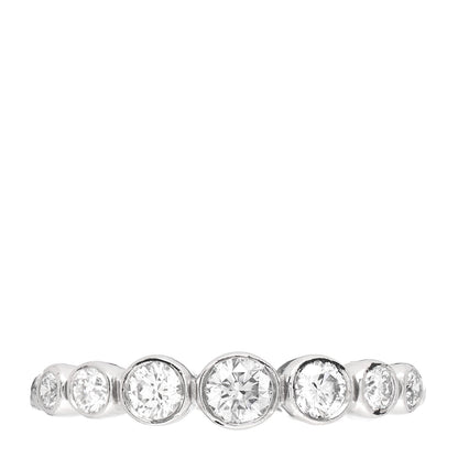 Tiffany Platinum Diamond Jazz Graduated Band Ring 49 4.75 1 of 5