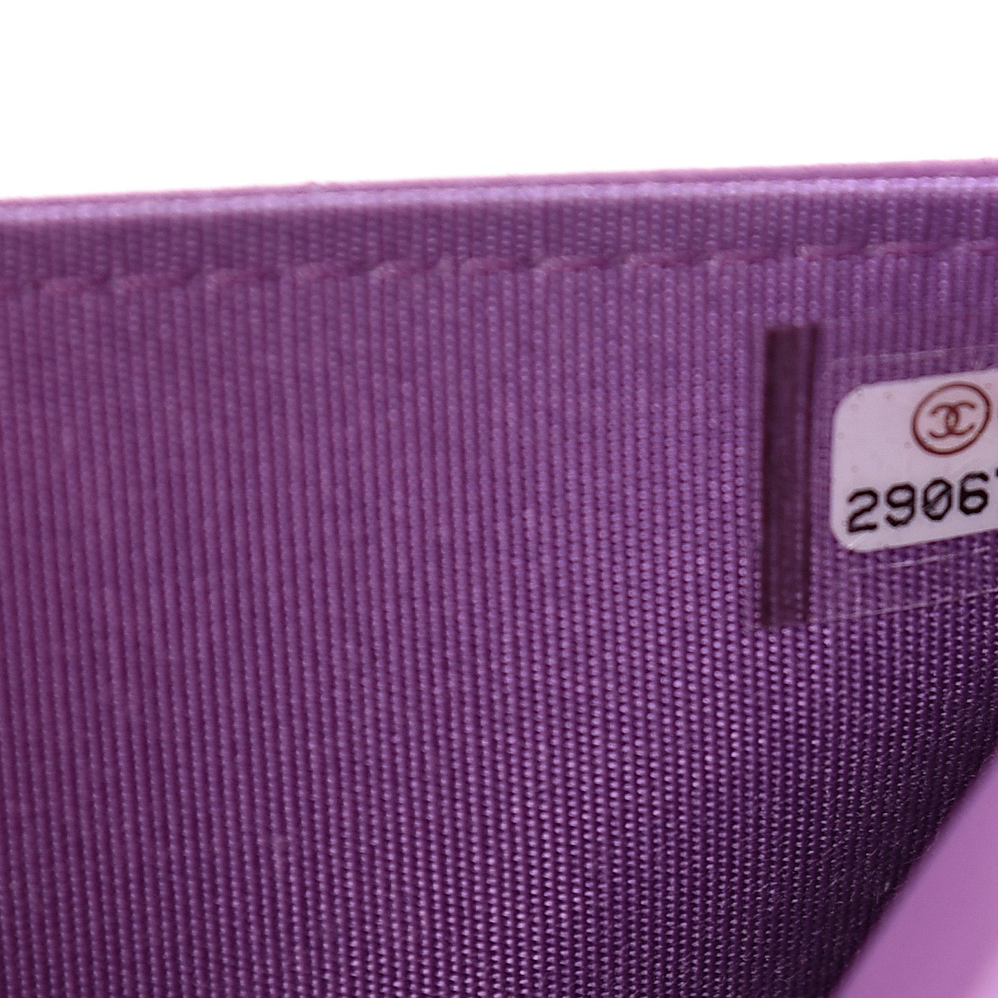 Caviar Quilted Boy Wallet On Chain WOC Purple