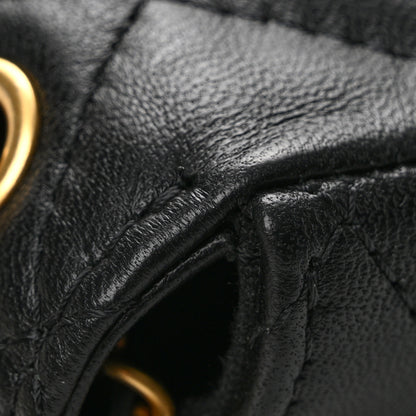 Chanel Lambskin Coco Enamel Quilted Mini Chain Belt Bag Black 11 of 11