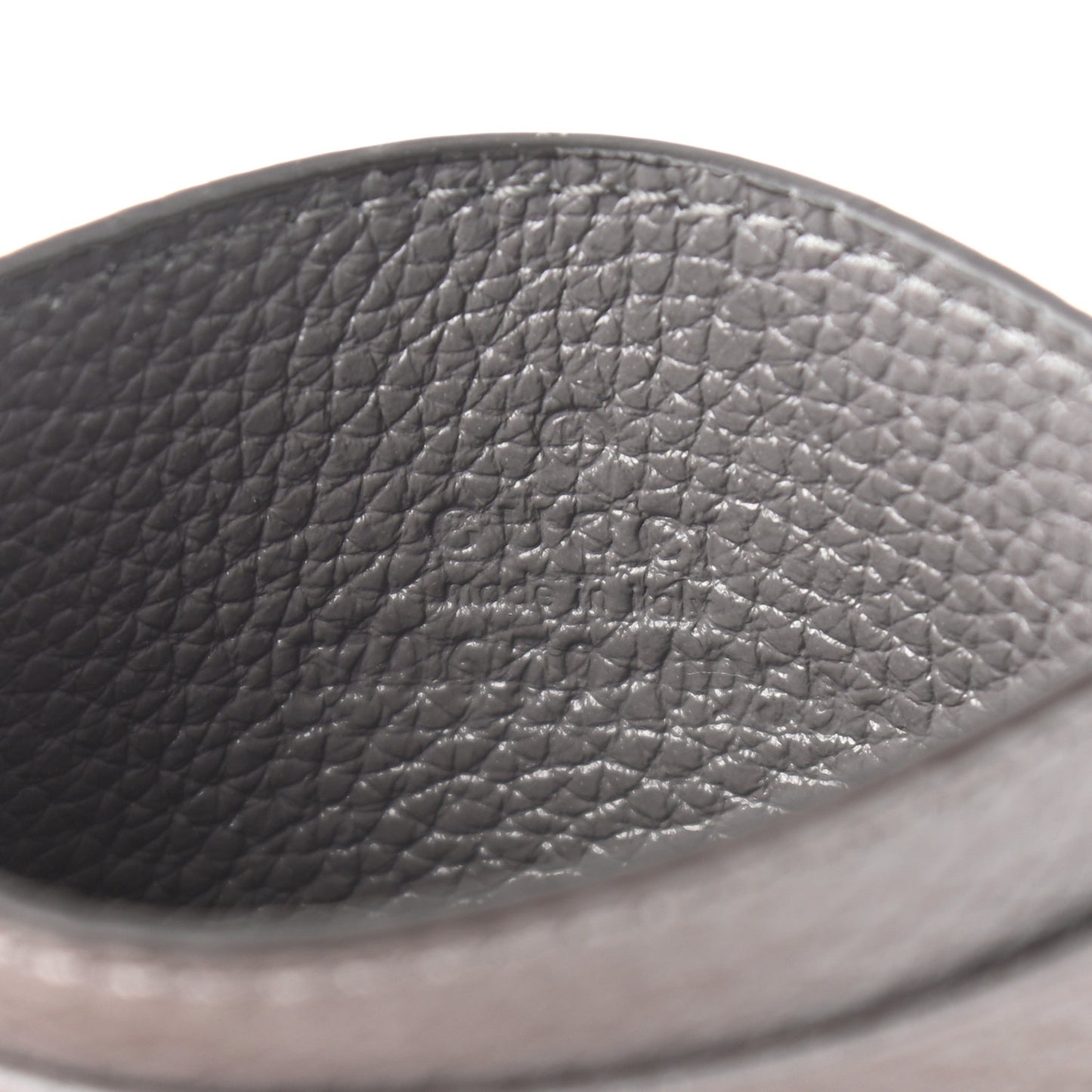 Grainy Calfskin Zumi Card Holder Dusty Grey
