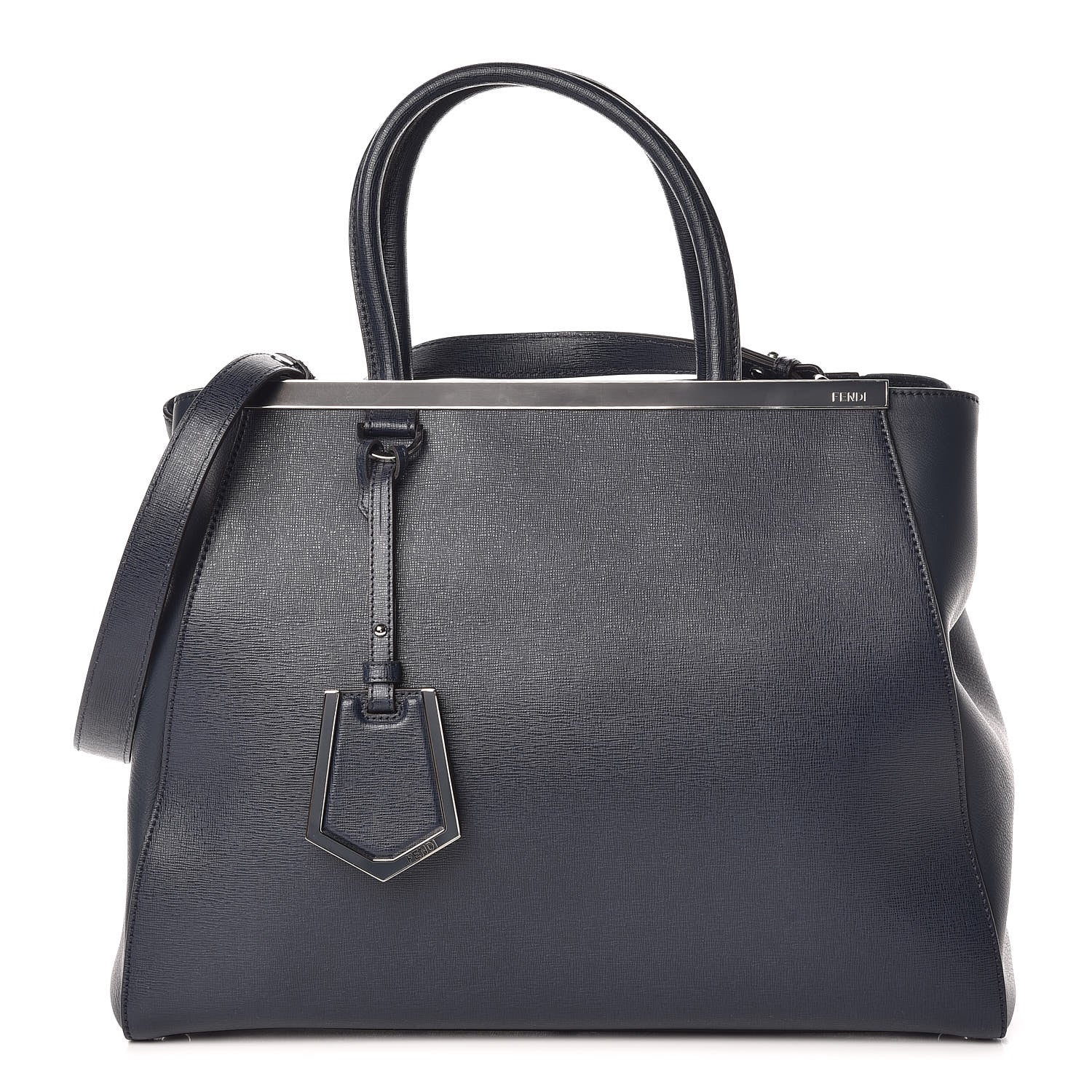 Fendi Vitello Elite Regular 2Jours Tote Lavagna 1 of 14
