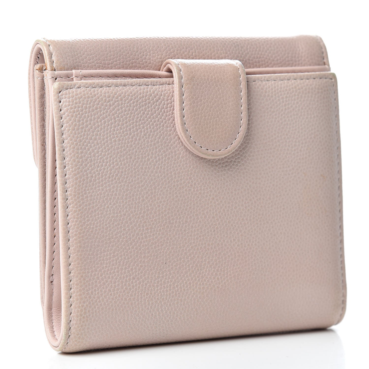 Chanel Caviar Sevruga French Compact Wallet Light Pink 3 of 7
