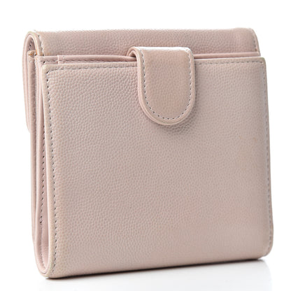Chanel Caviar Sevruga French Compact Wallet Light Pink 3 of 7