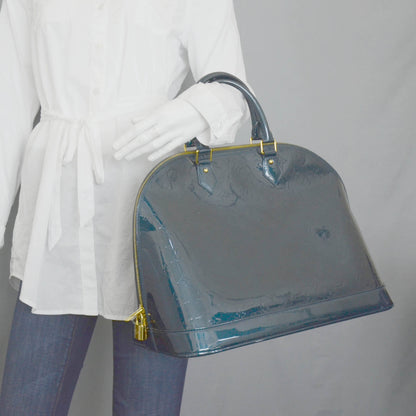 Louis Vuitton Vernis Alma MM Blue Nuit 2 of 12
