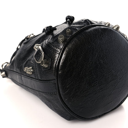 Balenciaga Agneau Arena Le Cagole Bucket Bag XS Black 8 of 9