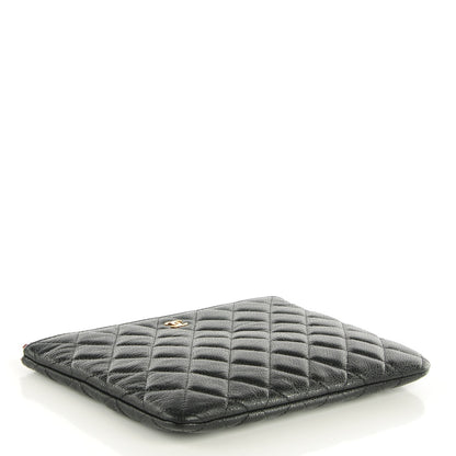 Chanel Caviar Quilted Medium Cosmetic Case Black 4 of 8