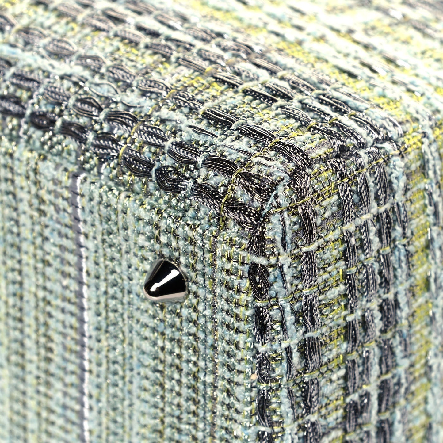 Tweed Medium Lady Dior Green Multicolor