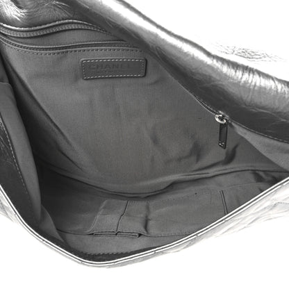 Chanel Metallic Crumpled Calfskin Big Bang Large Flap Bag Silver 5 of 9