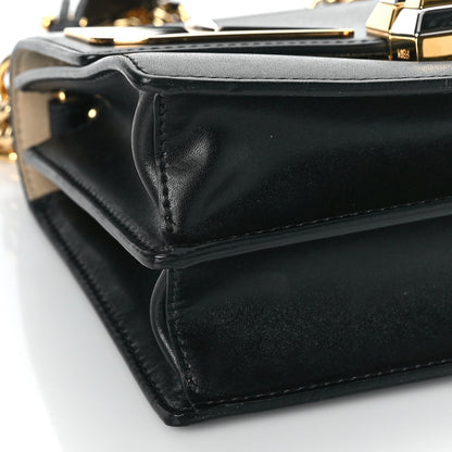 Fendi Vitello Liberty Metal Monster Eyes Small Kan I Shoulder Bag Black Gold 8 of 10