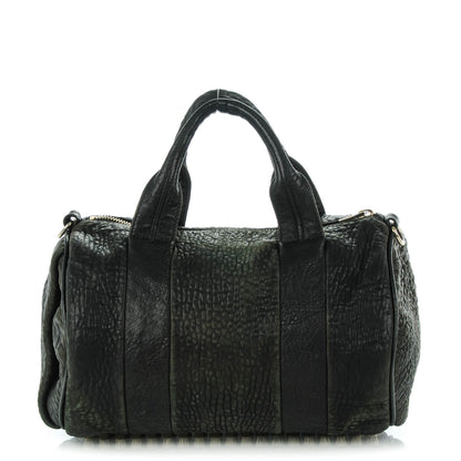 Alexander Wang Pebbled Lambskin Rocco Duffel Black Pale Gold Hardware 1 of 14