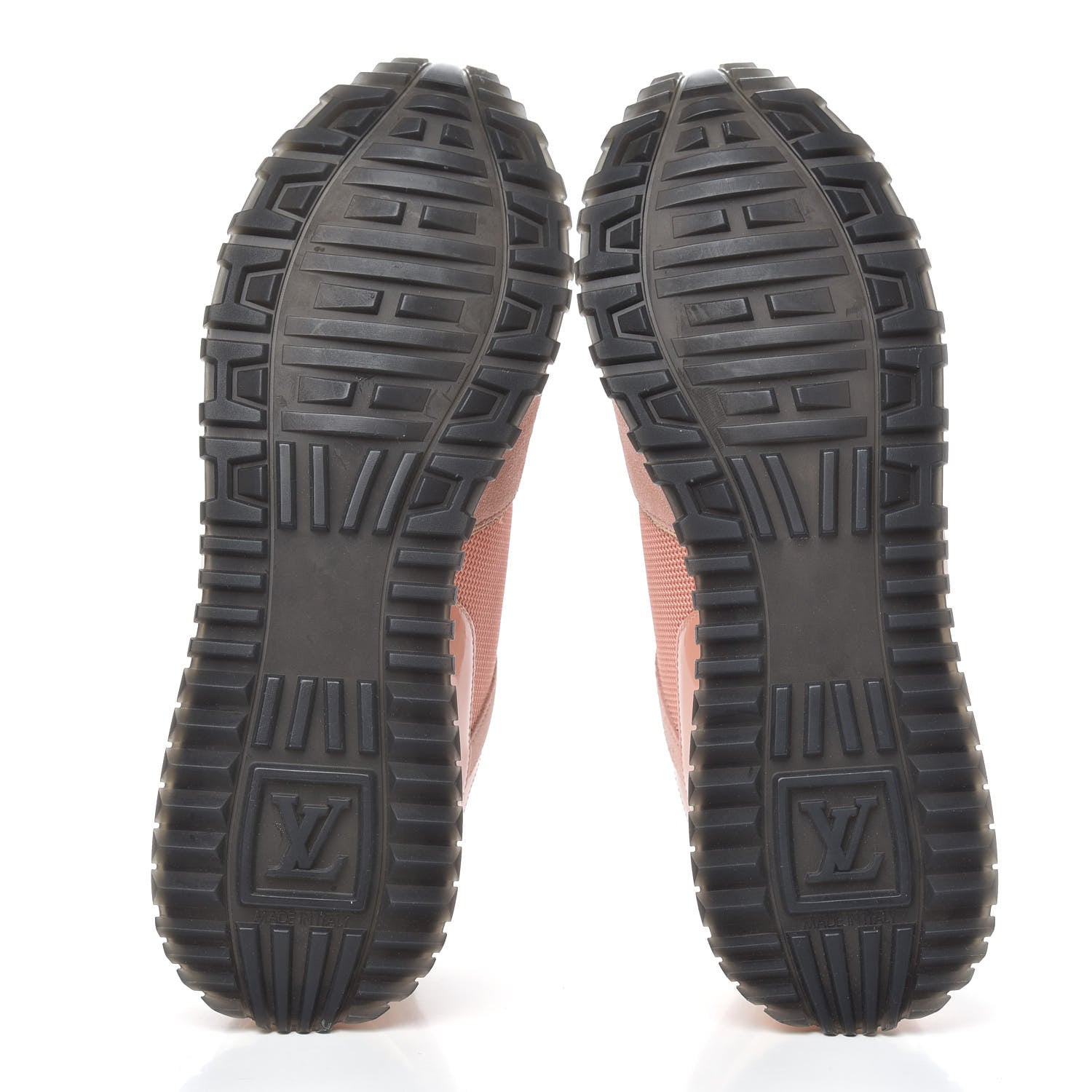 Louis Vuitton Suede Damier Azur Run Away Sneakers 37.5 Pink 5 of 8