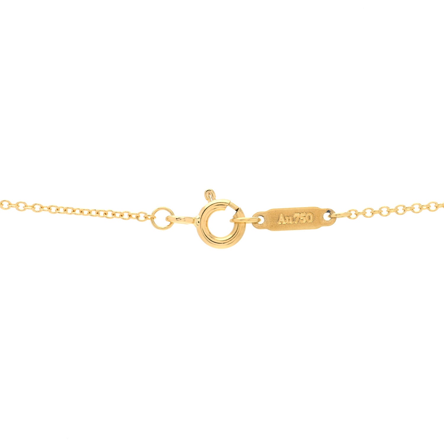 Tiffany 18K Yellow Gold Mini Heart Key Pendant Necklace 4 of 4