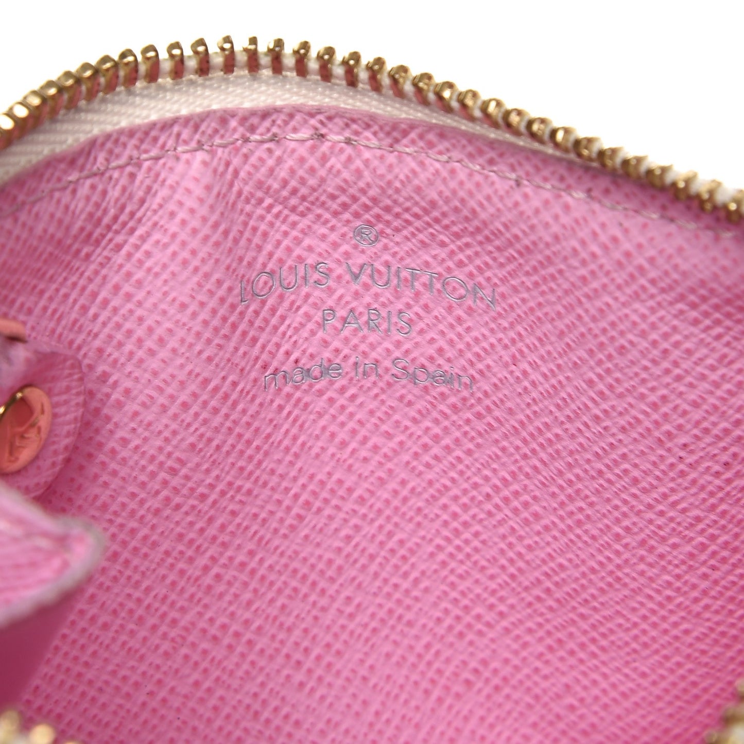 Monogram Multicolor Key Pouch White Litchi