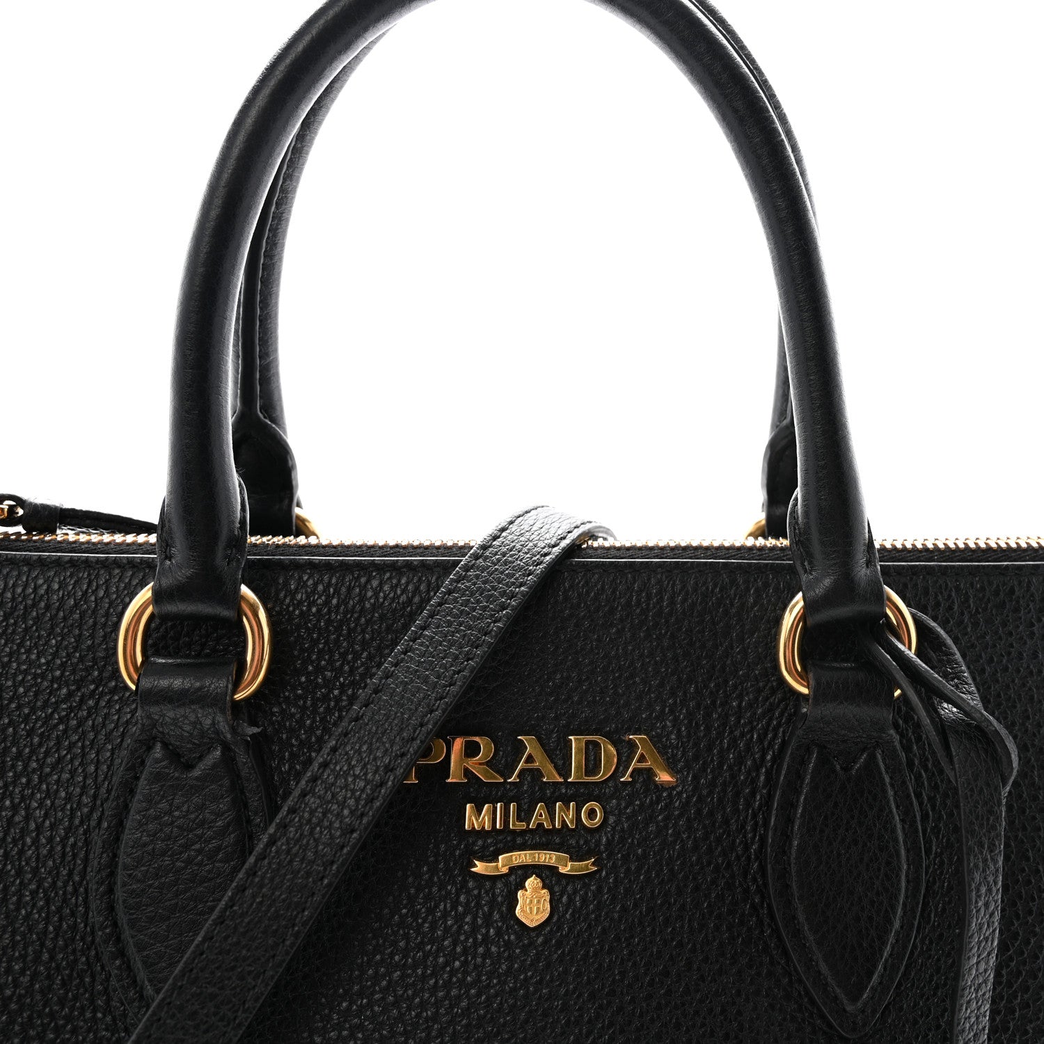 Prada Vitello Phenix Tote Black 7 of 9