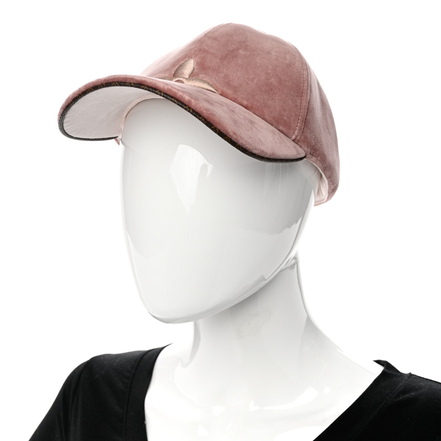 Velvet Monogram LV Touch Cap L Pink
