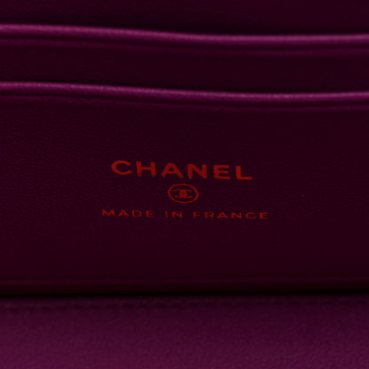 Chanel Lambskin Quilted Small Pillow Crush Vanity Case With Chain Purple 6 of 10