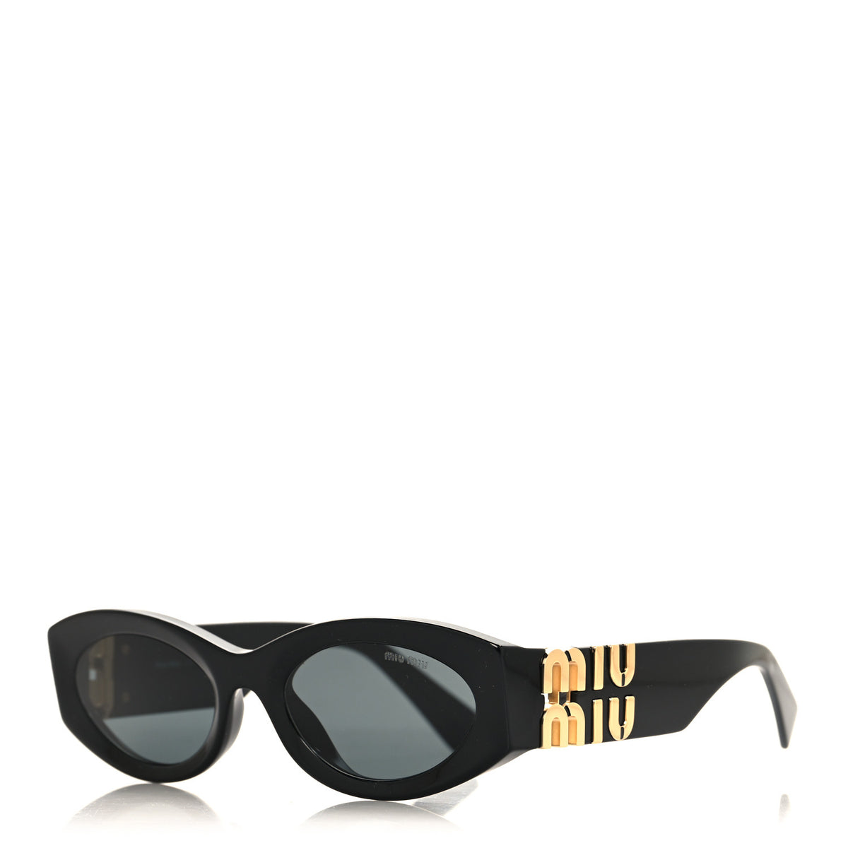 Miu Miu Acetate Oval Glimpse Sunglasses SMU11W Black 1 of 7