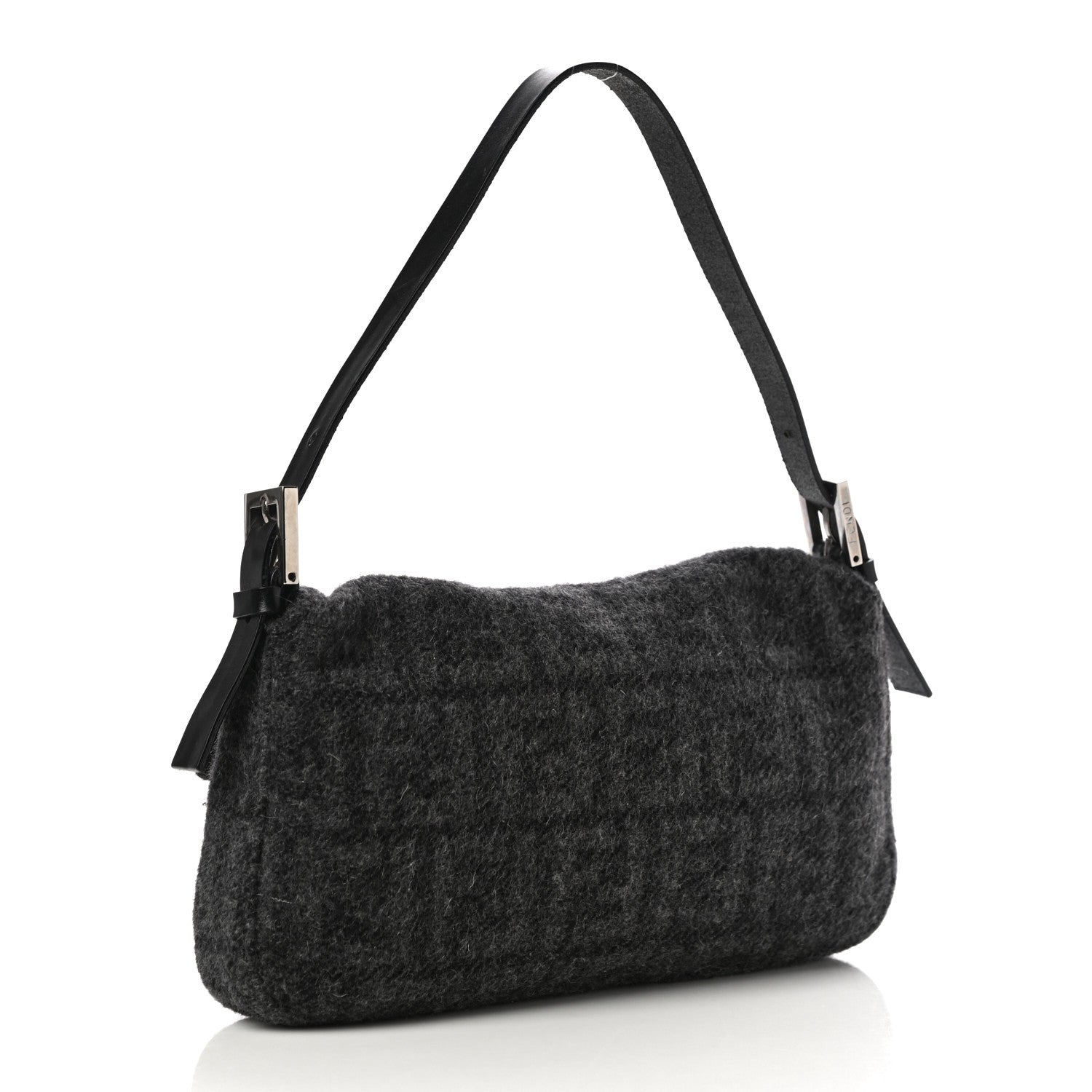 Fendi Wool Zucca Baguette Grey 2 of 9