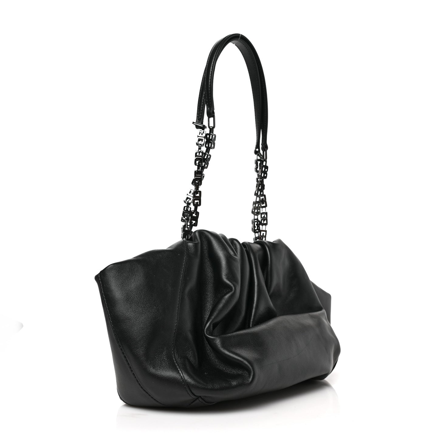 Calfskin Kenny Shoulder Bag Black