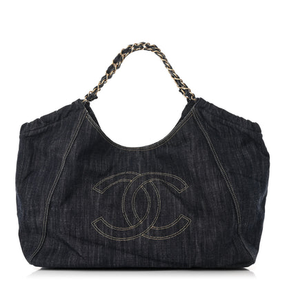 Chanel Denim XL Coco Cabas Tote Blue 1 of 13