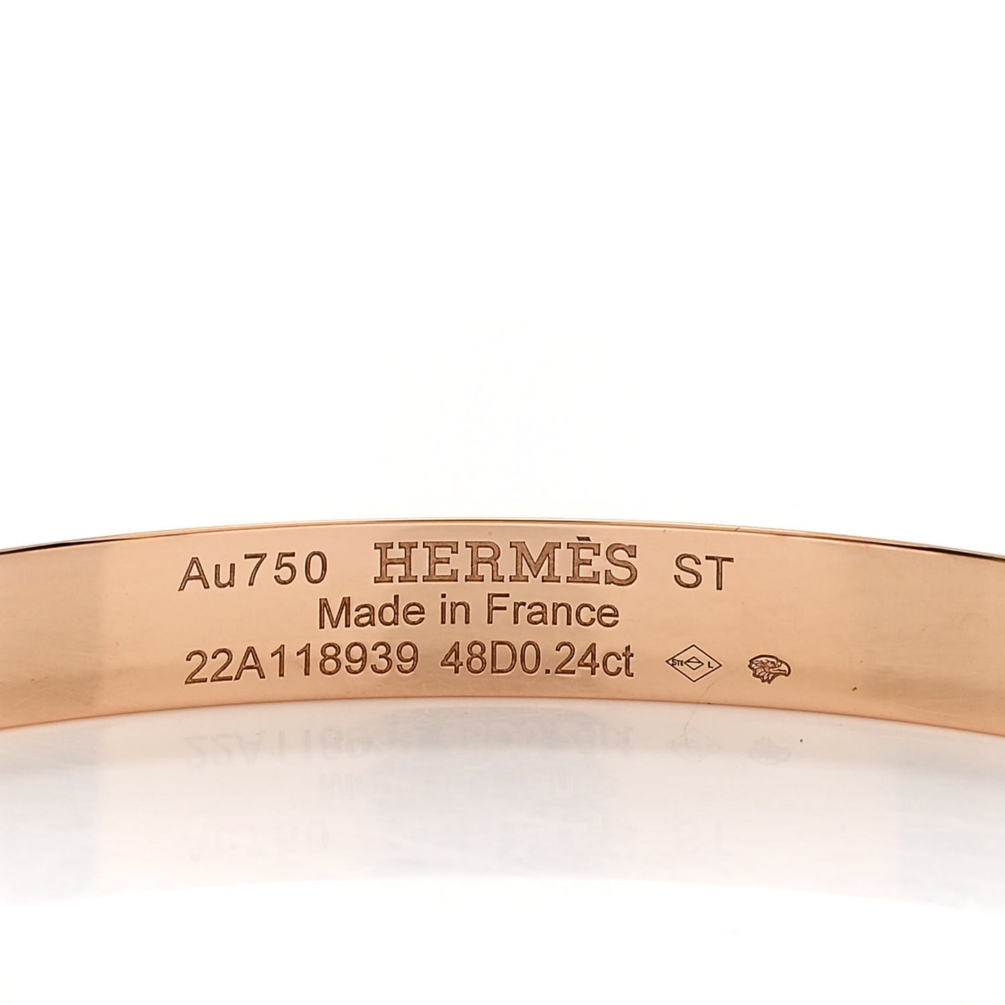 18K Rose Gold Diamond PM Collier De Chien Bracelet ST