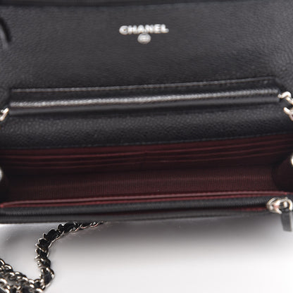 Chanel Caviar Quilted Wallet On Chain WOC Black 5 of 9
