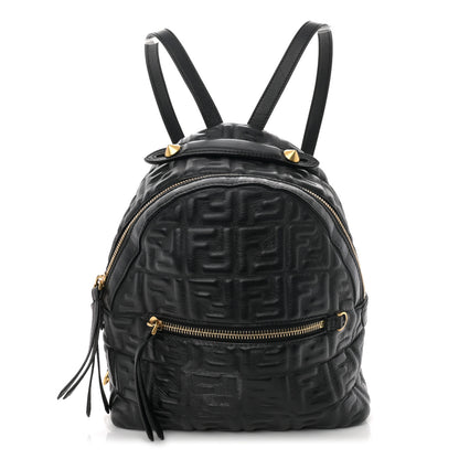 Fendi Nappa FF 1974 Embossed Mini Backpack Black 1 of 13