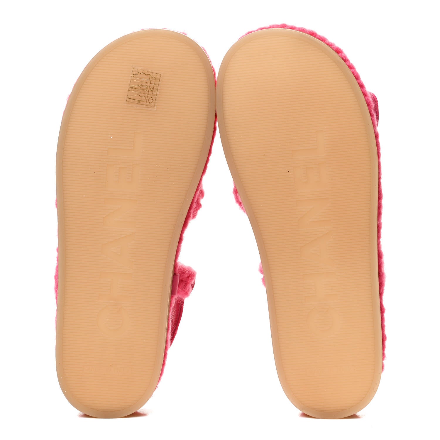 Chanel Cord Lambskin Quilted Logo Sandals 37 Pink 7 of 11