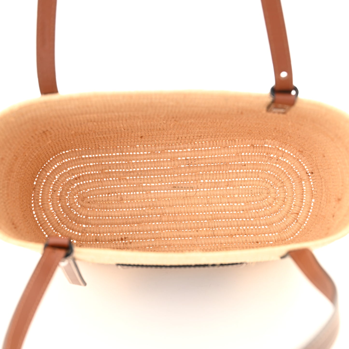 Raffia Square Small Basket Tote Bag Natural Tan