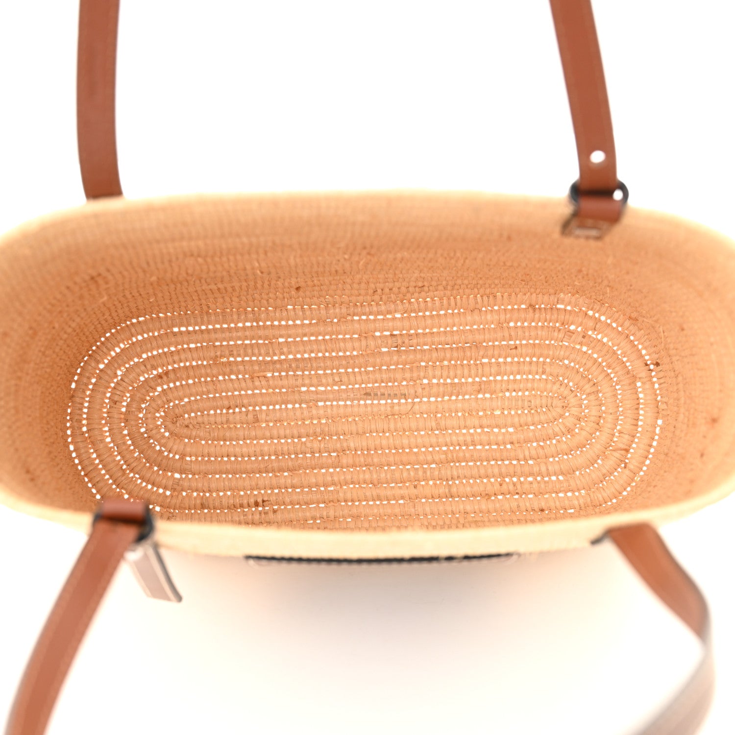 Loewe Raffia Square Small Basket Tote Bag Natural Tan 5 of 11